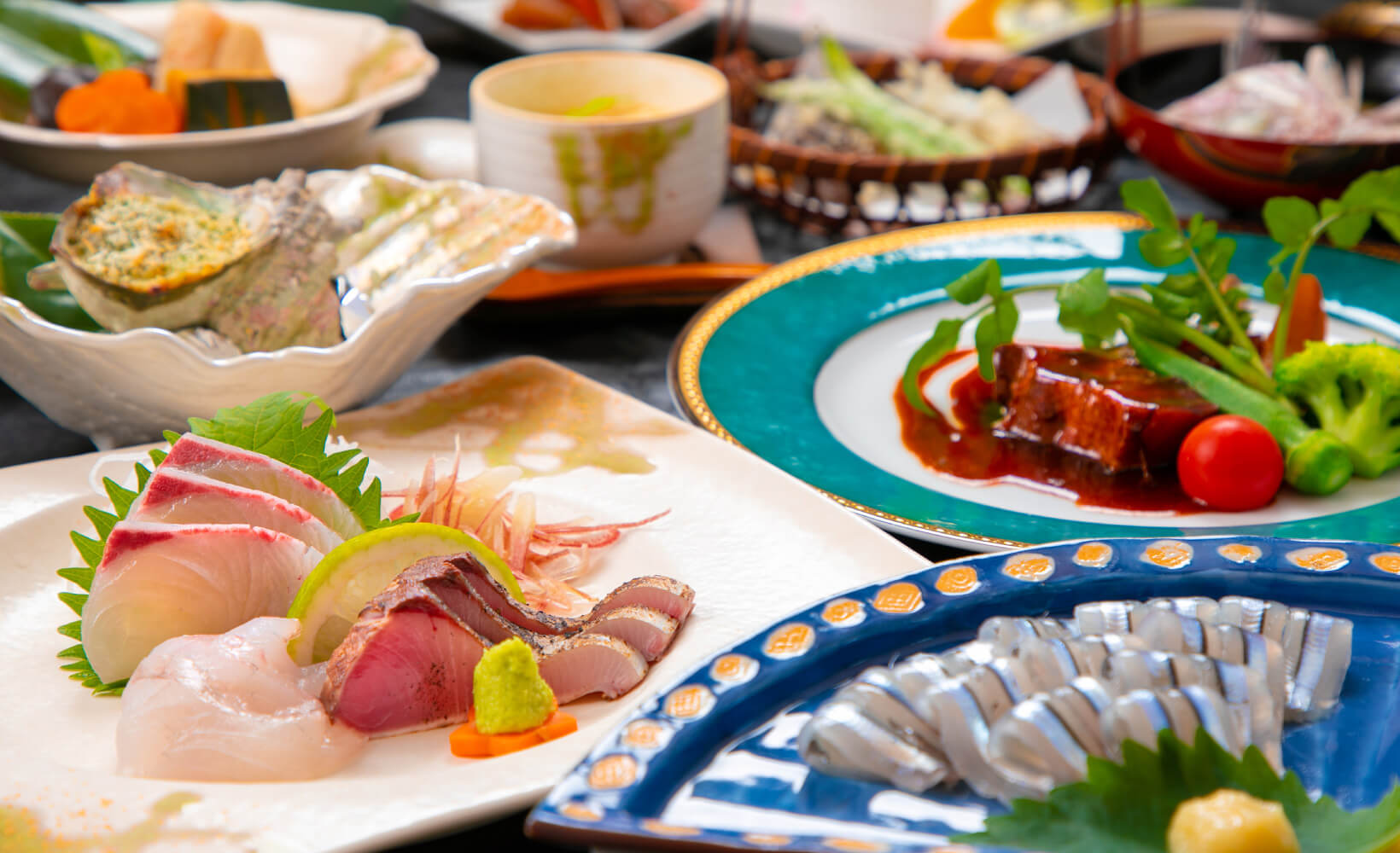 五島豚と新鮮魚介プラン